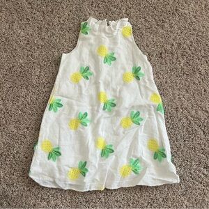 Janie and Jack Embroidered Pineapple Dress Size 4